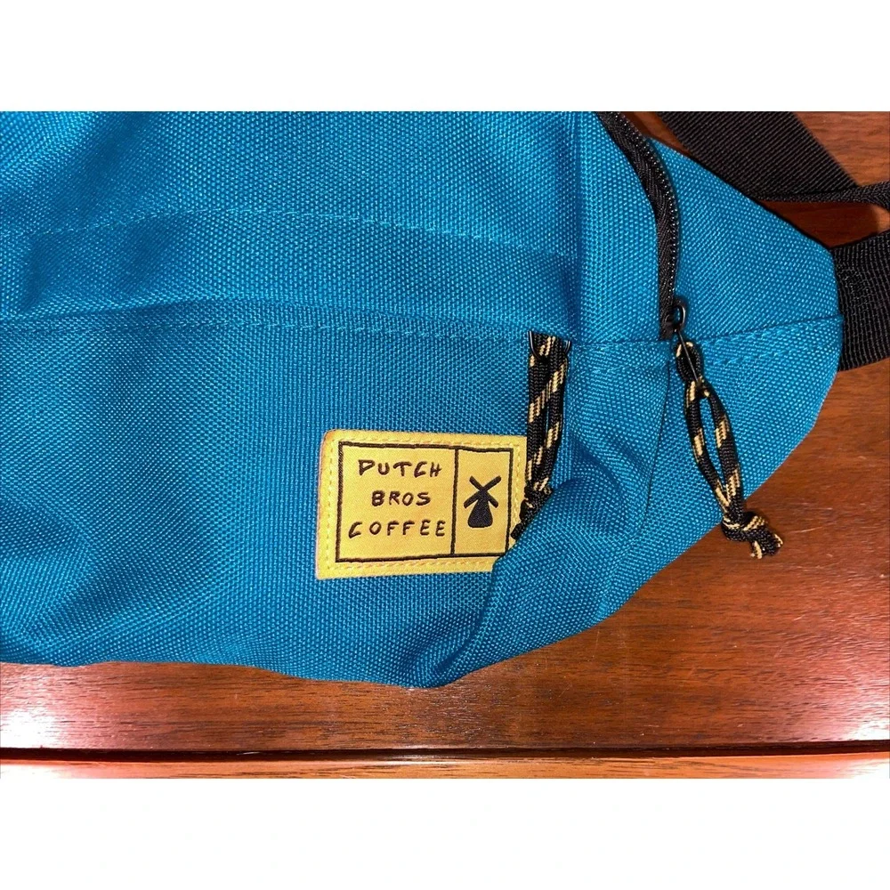 Dutch Bros Coffee Blue Fanny Pack Waist Belt Bag Zip Up‎ Adjustable Strap
